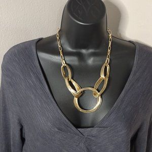 20.75 Inch Gold Tone Metal Necklace